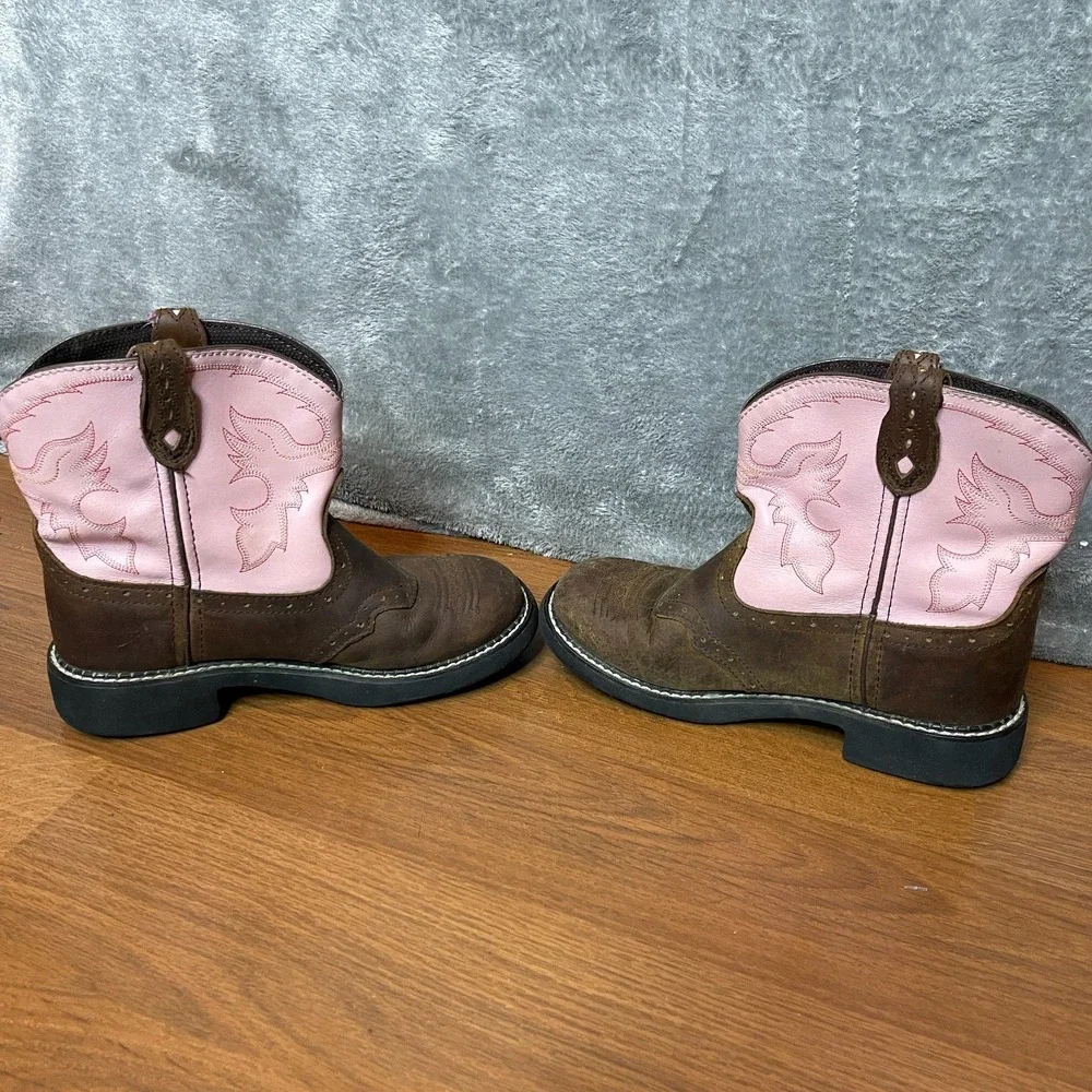 Justin Girls Youth Bay Apache Gypsy Western Boots 3D Country Cowgirl Half Calf